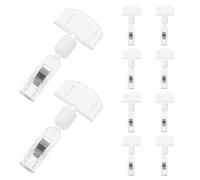 HEMOTON 10 Clips de Plástico para Etiquetas de Precio, Soporte Práctico y Resistente, Ideales para Publicidad en Restaurantes y Exhibiciones Comerciales