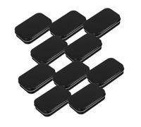 HEMOTON 10 Piezas Caja Metálica Rectangular con Tapa Abatible Contenedor Resistente de Chapa para Almacenamiento de de Organizador Compacto para Colección y Viaje
