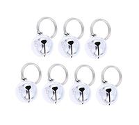 HEMOTON 10 Piezas Cascabeles para Mascotas de Metal Color Plateado Accesorios para Collares y Gatos Decoración y Seguridad para Mascotas