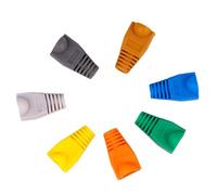 HEMOTON 100 Piezas Cubierta de Botas de Conector Rj45 de Plástico para Red, Protección contra Exposición de Goma y Separación de Colores, Funda para Cable de 0.6-0.65mm Varios Estilos