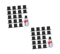 HEMOTON 100 Piezas Mini Sombreros Negros para Manualidades Mini Gorros Formales Diy para Decoración Navideña Accesorios para Muñecas y Fiestas
