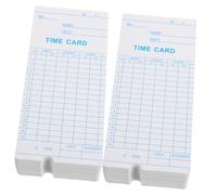 HEMOTON 100 Tarjetas de Control de Asistencia para Oficina en Papel Diseño Simple y Acabado Fino para Registro Horario de Empleados