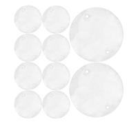 HEMOTON 100 Unidades Discos Redondos Solución Decorativa Ligera Doble Agujero de Conchas Naturales y Fácil Integración en Proyectos DIY para Manualidades y Joyería
