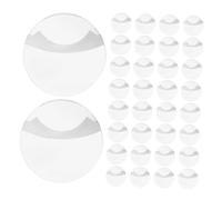 HEMOTON 100piezas Estuche Protector Para Insignias Transparentes De Anticaídas Botones Redondos Para Almacenamiento y Exhibición De Credenciales