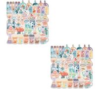 HEMOTON 100piezas Pegatinas Impermeables para Botellas De Agua Laptop y Skateboard Stickers Coloridos Aesthetic para Ordenador y Móvil