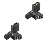 HEMOTON 10piezas Acoplador Ethernet In-Line Blindado Conector Doble para Extensión De Cables Compatible Color Negro