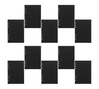 HEMOTON 10piezas Bolsas Insertables para Archivador de 6 Anillas de Papel Negro Diseño Multicapa para Organización y Prevención de Pérdidas en Oficina o Scrapbook