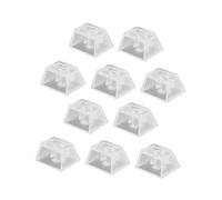 HEMOTON 10piezas Teclas Transparentes para Teclado Mecánico Unidades Diseño Translúcido De Tecla Blanca Sin Impresión