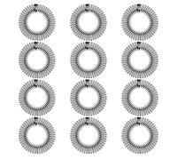 HEMOTON 12 Peines Elásticos Circulares Negros para Cabello Diademas Flexibles de Abs, Diseño y Multiusos para Gestión Diaria del Cabello en Mujeres
