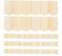 HEMOTON 12 Piezas de Tejas de Madera para Casas de Muñecas, Mini Tejas Decorativas de Color Madera Natural, Accesorios para Decoración de Tejados en Miniatura para Bricolaje y Escena