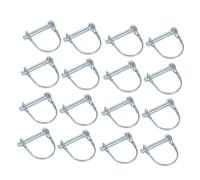 HEMOTON 12 piezas Pasadores de Bloqueo de Eje de Acero al Carbono con Clip Cuadrado Seguro y Liberación Rápida para Acoplamientos de Remolque Uso Agrícola Jardín y Transporte