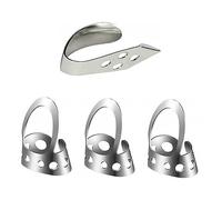 HEMOTON 12 Piezas púa de guitarra banjo stainless steel portátil uñas palillos púa del pulgar bajo guitarras selección de pulgar selección de dedo pulgar ajustable elegir Acero inoxidable