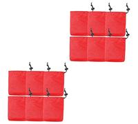 HEMOTON 12piezas Bolsas De Almacenamiento De Camping Bolsas De Cuerda Para Viaje y Organizadores De Pequeñas Cosas Color Rojo Resistentes y Fáciles De Usar