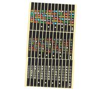 HEMOTON 12piezas Pegatinas Para Diapasón De Guitarra Calcomanías Adhesivas De Trastes Calcomanía Para Escala Para Aprendizaje De Guitarra