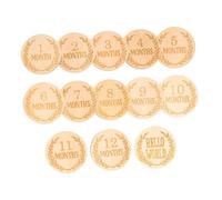 HEMOTON 13 Piezas Placa Conmemorativa Del Tarjetas De Madera Para Tarjetas De Crecimiento Infantil Accesorios Para Fotos De Recién Nacidos De Para Bebés