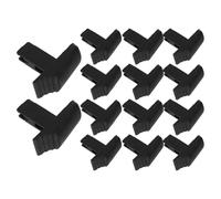HEMOTON 14 Piezas Interruptor de Botón de Plástico Negro para Escalera Telescópica de Aluminio Mecanismo de Bloqueo Rápido y Antirrobo, Accesorio para Tareas Domésticas