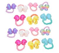 HEMOTON 14piezas Accesorios Cabello Para Gomas Pelo Lazo Brillante Coleteros Lazo De Lentejuelas Para Coletas y Moños Para Fiestas De Cumpleaños Temática De Baile