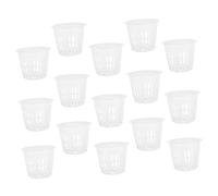HEMOTON 15 Piezas Macetas Hidropónicas de Cestas Plásticas de Malla Ranurada para Sin Suelo Maceteros Redondos para Plantas de Interior y Exterior para Huertos y Jardines Balcón