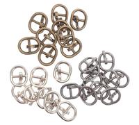 HEMOTON 150 Piezas Mini Hebillas de Aleación, Cierre de Cinturón 5.5 MM | Kit Diy, Plata Negro Arma y Bronce, para Ropa, Zapatos y Bolsos de Muñeca