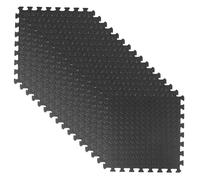 HEMOTON 16 Piezas Alfombrilla de Ejercicio Tipo Puzzle de Eva Negra para Gimnasio Protección y Agarre Mejorado Adecuado para Rutinas de Fitness y Equipos Deportivos