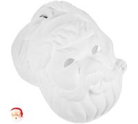 HEMOTON 18 Piezas Máscara de Papel Blanco para Pintar Diy, Máscara de Papá Noel sin Terminar para Fiesta de Navidad y Clase Creativa, Adecuada para Manualidades y Varias Ocasiones