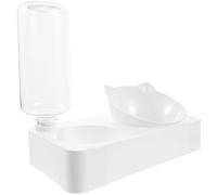 HEMOTON 1Juego Mascotas Comedero Inclinado Automático Alimentador Práctico para Perros y Tazón de Comida Duradero