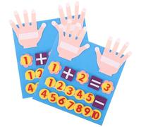 HEMOTON 2 Juegos Juguetes de Matemáticas para Tableros de Fieltro Suma y Resta Educativos para Preescolar Juguetes Digitales Didácticos de Dedos