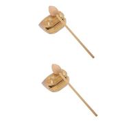 HEMOTON 2 Juegos Pescado Madera Bloque Del Templo Juguetes Aldaba Madera Con Palo Instrumento Rana Madera Kit Aldabas Madera Percusión Budista Decorar Música Niño