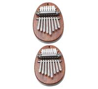 HEMOTON 2 Mini Pianos De Pulgar Pequeños Instrumento Kalimba Para Principiantes Piano De Dedo Portátil De Madera Géneros Musicales Versátiles