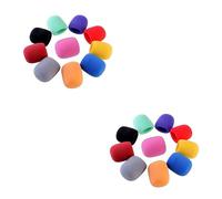 HEMOTON 2 Piezas 10 Parabrisas De Micrófono Auriculares Pantalla Del Micrófono Cubiertas De Micrófono De Colores Rebanadas De Registro Vistoso Ktv Filtrar Espuma Esponja Funda De Micrófono