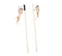 HEMOTON 2 Piezas Adelanto del Gato Ratón Varilla para Gatos Forma De Ratón para Ejercitar y Entretener Su Mascota El Hogar