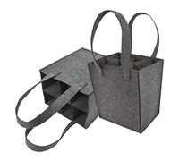 HEMOTON 2 Piezas Bolsa De Almacenamiento De Vino Bolsas De Regalo para Botellas De Vino Compras De Vino Bolsas Porta Botellas De Vino Portador De Vino Separar Bolsa De Botella Sintió