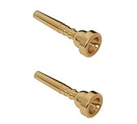 HEMOTON 2 Piezas boquilla de trompeta 5c Boquilla de trompeta de metal chapado en oro. bocina instrumentos musicales boquilla trompeta 5c reemplazo de trompeta importante boquilla de latón