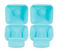 HEMOTON 2 Piezas Caja Organizadora Práctica de Plástico Azul, Ligera y Resistente a Altas Temperaturas, Adecuado para Camping y Viajes