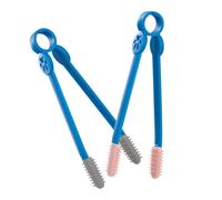 HEMOTON 2 Piezas Cepillo de Limpieza de Ojos para Mascotas para Perros y Gatos Peine para Manchas de Lágrimas Diseño Ergonómico y Antideslizante para Baños y Color Rosa y Gris