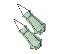 HEMOTON 2 Piezas Cesta Plegable para Pesca de Nylon Grande con Drenaje Rápido Portátil y Multifuncional para Almacenamiento de Cangrejos Camarones Langostas y Carnada