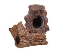 HEMOTON 2 Piezas De Decoración De Peces Simulación Y Escondite Adorno Pequeño para En Descomposición con Decorativas Agujeros Secos De Desove Escondite