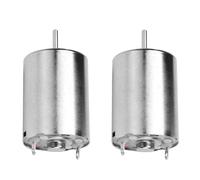 HEMOTON 2 Piezas Motor Micro Dc para Uso Profesional, Diseño en Energía y Ajuste Instantáneo de Velocidad, Cuerpo Metálico Color Plata Adecuado para Técnicos en Tatuajes