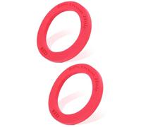 HEMOTON 2 Piezas pads de batería Amplificador de bombo Protector de tambor autoadhesivo anillo de orificio de puerto de bombo claro altavoz de graves altavoz de tambor Espuma rojo