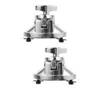 HEMOTON 2 Piezas Patas de tambor Accesorio musical base para kit de bateria piezas de batería bases de percusión soporte de montaje del kit de batería tom base de aleación Silver