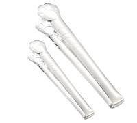 HEMOTON 2 Piezas Pinzas para Alimentos De Acero Inoxidable Pinzas para Pan Pinzas para Cocinar con Puntas De Silicona Clip De Comida Buffet Clip De Pan Buffet De Pinzas Ostras Largo