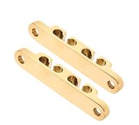 HEMOTON 2 Piezas Retenedor De Cuerdas Eléctrico De 6 Cuerdas En Color Dorado Guía y Con Tornillos De Montaje Accesorio Para Estabilizar e Impedir Desafinación En Guitarras y Bajos Eléctricos
