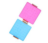 HEMOTON 2 Piezas Tablero Geoboard Doble Cara para Material Didáctico de Plástico para Matemáticas para Actividades Stem y Geometría Habilidades y Aprendizaje Colores Rosa y Azul