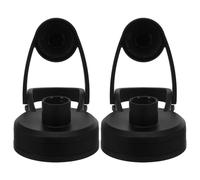 HEMOTON 2 Piezas Tapa de Repuesto para Botella de Boca Ancha Negra Resistente Salpicaduras Compatible con Modelos Diseño Seguro y Fácil Limpieza para Uso Deportivo y Diario