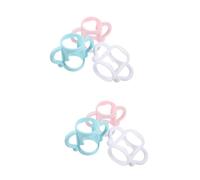 HEMOTON 2 Series Mango De Botella Mango Del Biberón Soporte Para Botella De Leche Mango De Biberón Manija De La Botella De Leche Asa De Biberones Gel De Sílice 3 Piezas*2