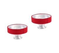 HEMOTON 2 Sordinas Para Saxofón Alto De Metal Tono Rojo/plateado Con Amortiguación De Sonido Más Estrecha.