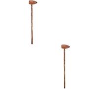 Hemoton 2 unids martillo de masaje trasero de madera palo de masaje manual de mano largo punto de disparo masajeador de hombro trasero martillo para piernas cuerpo brazos espalda