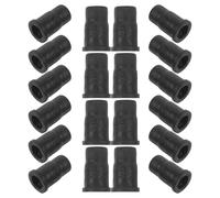 HEMOTON 20 Insertos de Manguito para Ruedas Giratorias Pequeñas de Abs Negro, Accesorios Prácticos para Fijar Vástagos en Muebles de Madera, Paquete de 20 Piezas