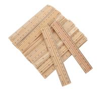 HEMOTON 24 Piezas Regla de Madera Graduada de 15cm, Doble Escala | Acabado Natural Color Caqui, Superficie Lisa sin Bordes, Portátil y Ligera, para Aula y Matemáticas
