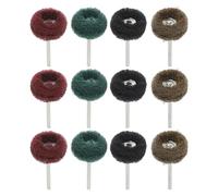 HEMOTON 24 Piezas Rueda de Pulido de Nylon Vástago de 3mm para Taladro, Accesorio de Pulidor Preciso para Metal y Componentes Delicados en Herramientas Rotativas